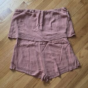 Tobi Pink Strapless Romper